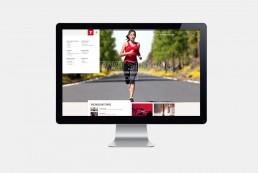 fitness first website design homepage, showing dropdown menu