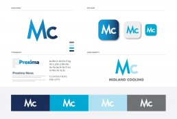 Midland Cooling, Air Conditioning Company, Logo and Brand Sheet including Colourway.