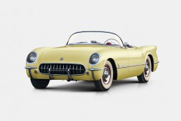 1953 Yellow Vintage Chevrolet Corvette EX-122, White wall tyres